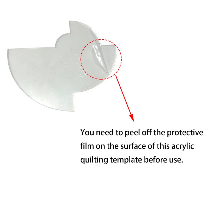 SPANSEE Circle and Arcs Quilting Templates, Quilting Rulers, Sewing Templates for DIY Quilting Sewing Crafts, Quilting Supplies, Helps You Create Circles and Arcs in Four Sizes - Image 5